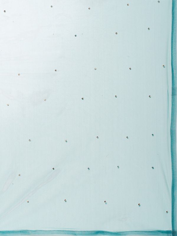 Blue Net Fabric in Moti And Sequins Work Lehenga Choli