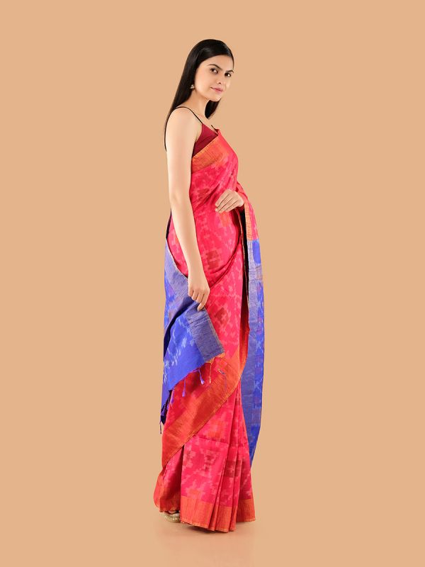 Multi Color Cotton Silk Saree