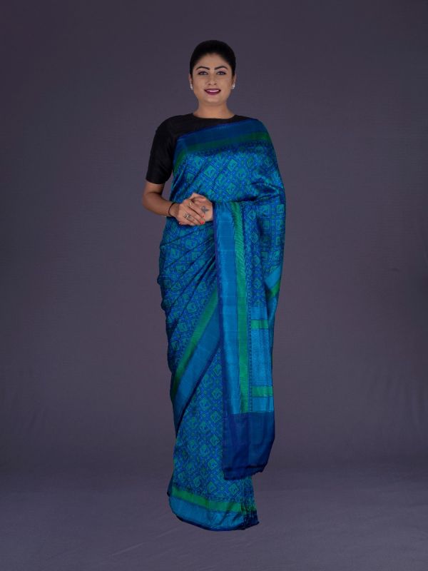Royal Blue Banarasi Lachki Silk Saree