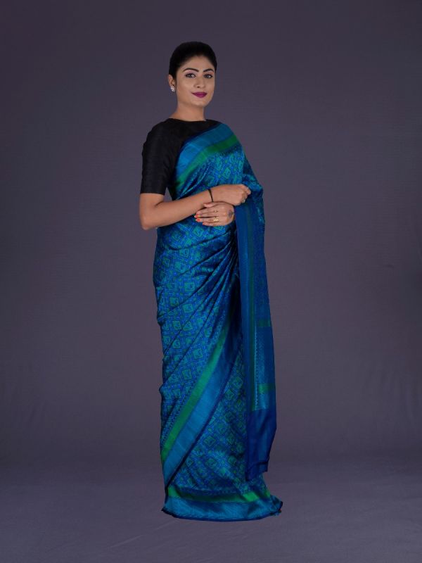 Royal Blue Banarasi Lachki Silk Saree