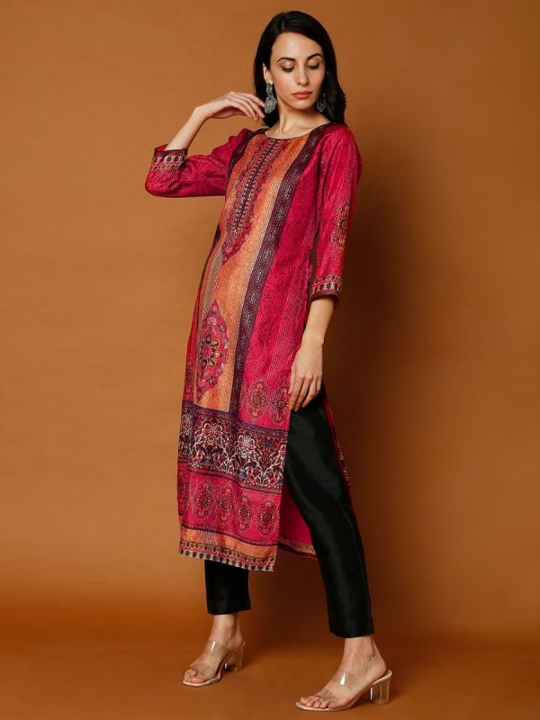 Pink Chanderi Silk Salwar Suit