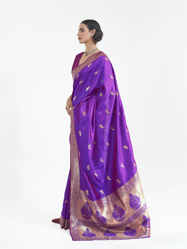 Purple Art Kanjivaram Silk Saree 